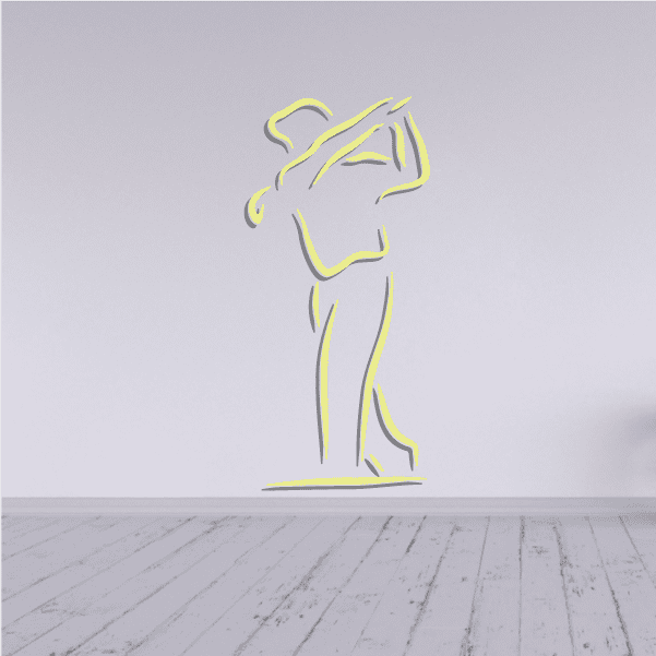 Image of Golfer Wall Decal - Vinyl Sticker - Car Sticker - Die Cut Sticker - CDSCOLOR019