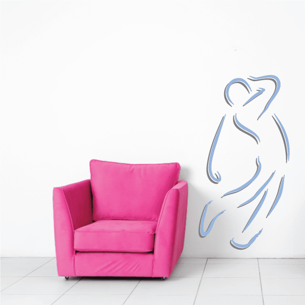 Image of Golfer Wall Decal - Vinyl Sticker - Car Sticker - Die Cut Sticker - CDSCOLOR023
