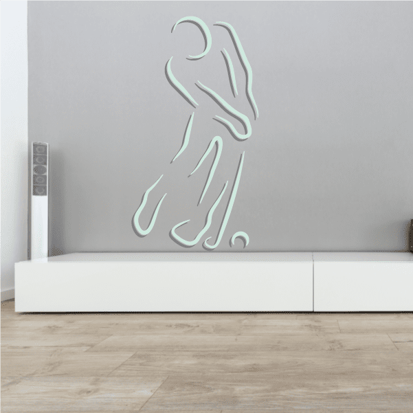 Image of Golfer Wall Decal - Vinyl Sticker - Car Sticker - Die Cut Sticker - CDSCOLOR024