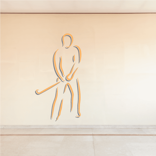 Image of Golfer Wall Decal - Vinyl Sticker - Car Sticker - Die Cut Sticker - CDSCOLOR028