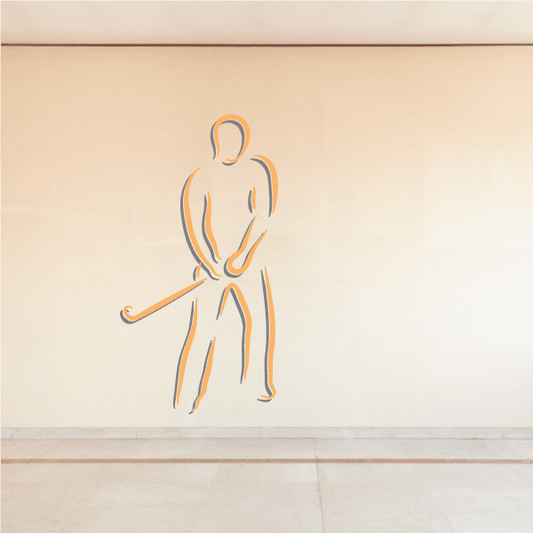 Image of Golfer Wall Decal - Vinyl Sticker - Car Sticker - Die Cut Sticker - CDSCOLOR028