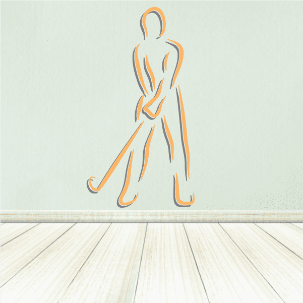 Image of Golfer Wall Decal - Vinyl Sticker - Car Sticker - Die Cut Sticker - CDSCOLOR031