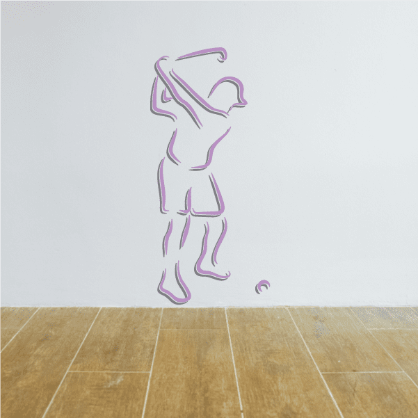 Image of Golfer Wall Decal - Vinyl Sticker - Car Sticker - Die Cut Sticker - CDSCOLOR035