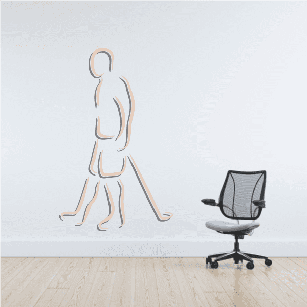 Golfer wall decal vinyl sticker with golfer silhouette and golf club