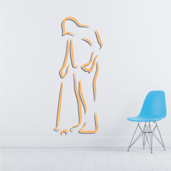 Image of Golfer Wall Decal - Vinyl Sticker - Car Sticker - Die Cut Sticker - CDSCOLOR039