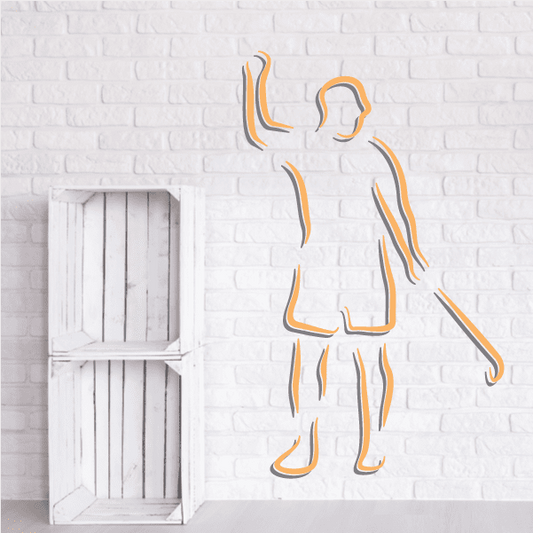 Image of Golfer Wall Decal - Vinyl Sticker - Car Sticker - Die Cut Sticker - CDSCOLOR040