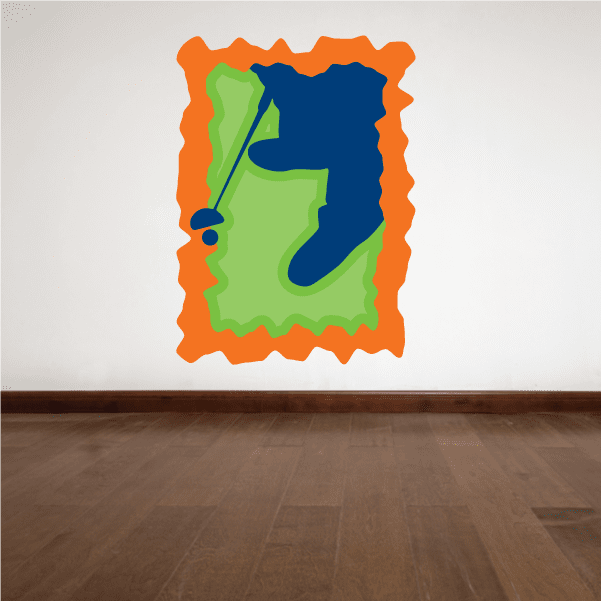 Image of Golfer Wall Decal - Vinyl Sticker - Car Sticker - Die Cut Sticker - CDSCOLOR052