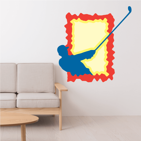 Image of Golfer Wall Decal - Vinyl Sticker - Car Sticker - Die Cut Sticker - CDSCOLOR056