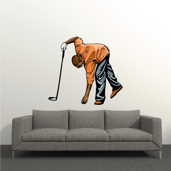 Image of Golfer Wall Decal - Vinyl Sticker - Car Sticker - Die Cut Sticker - CDSCOLOR068