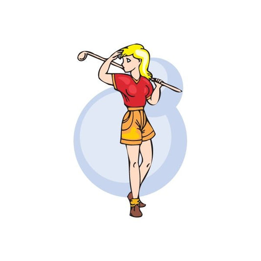 Image of Golfing Wall Decal - Vinyl Sticker - Car Sticker - Die Cut Sticker - DC 010