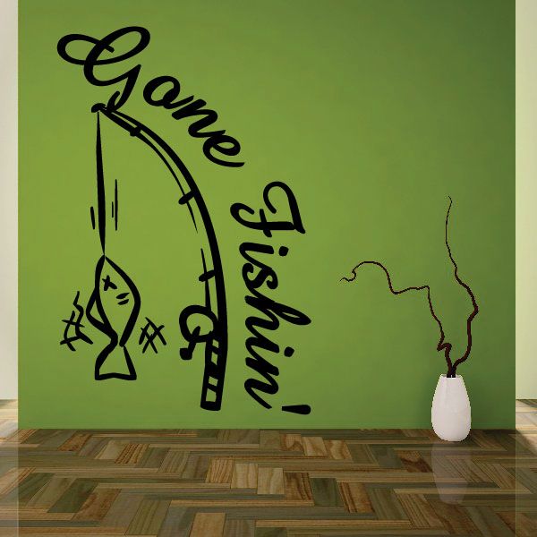 Image of Gone Fishin Wall Decal