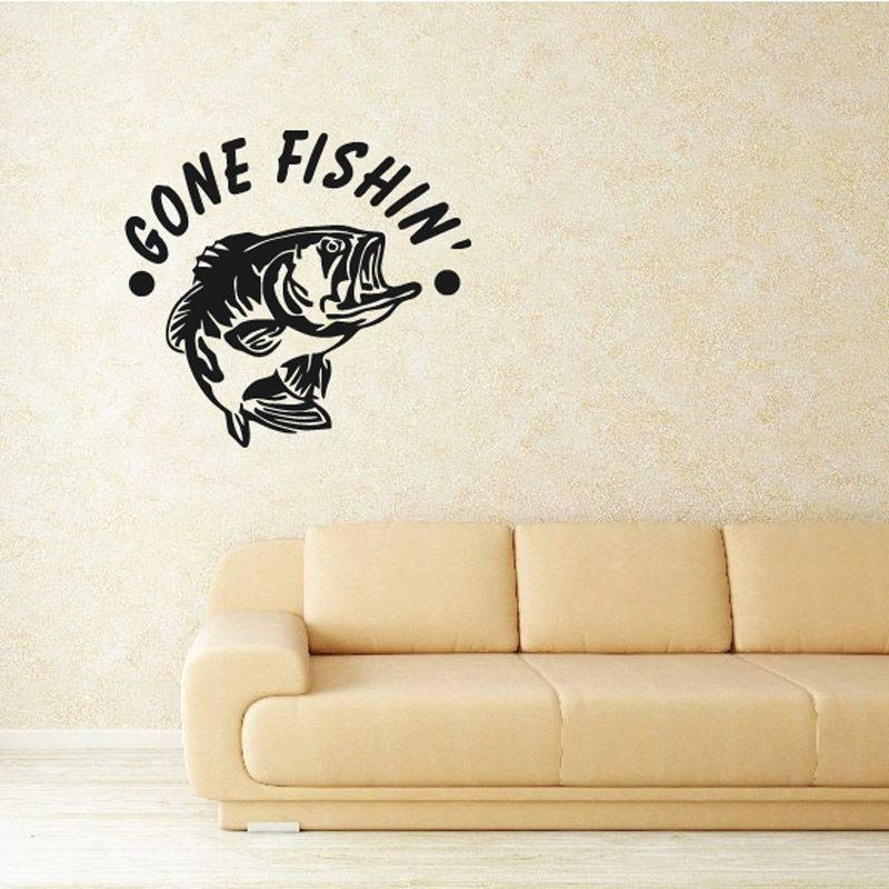 Image of Gone fishing Wall Decal - Vinyl Decal - Car Decal - DC0093