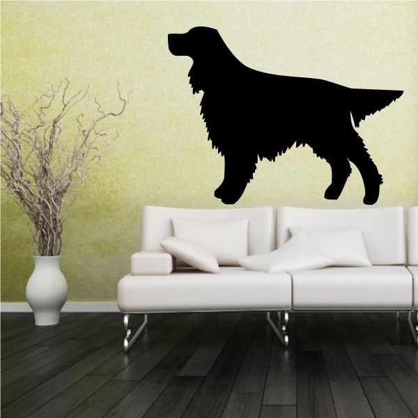 Black Gordon Setter silhouette wall decal