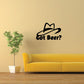 Black cowboy hat beer decal with text “Got Beer?”