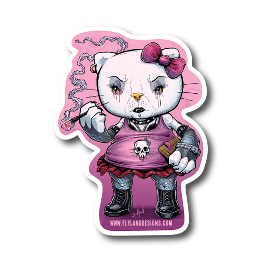 Goth Kitty Vinyl Sticker