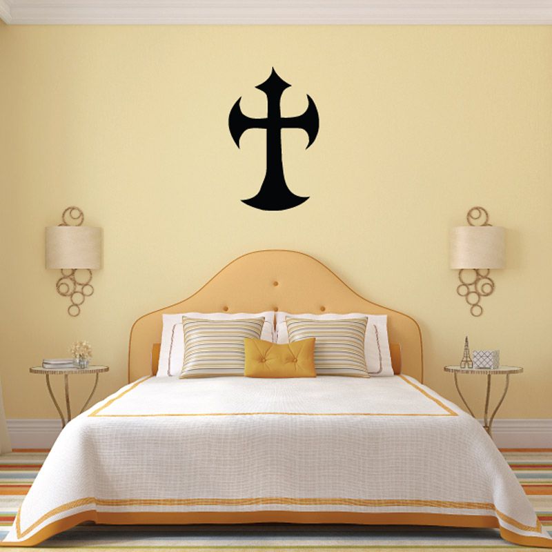 Image of Gothic Wide Base Cross Decal