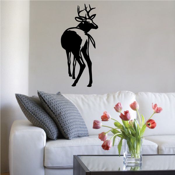 Image of Graceful Buck Deer Looking Back Decal