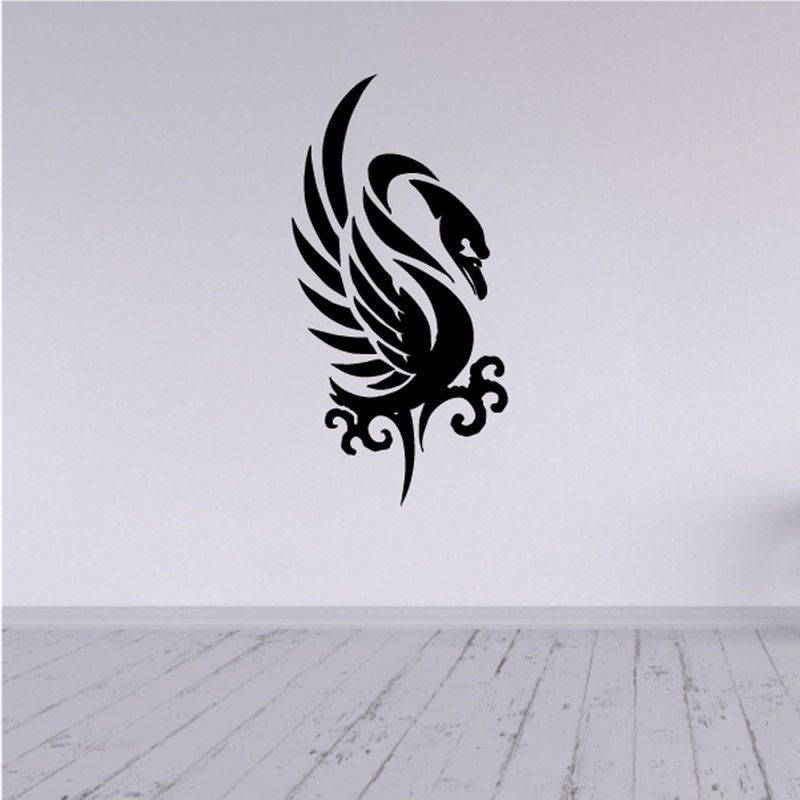 Image of Graceful Decorative Swan Decal