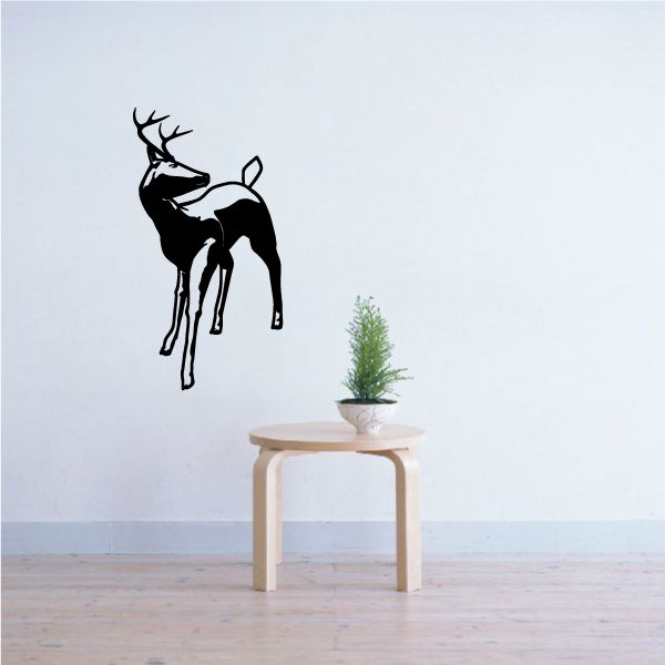 Image of Graceful Deer Buck Cautious Decal