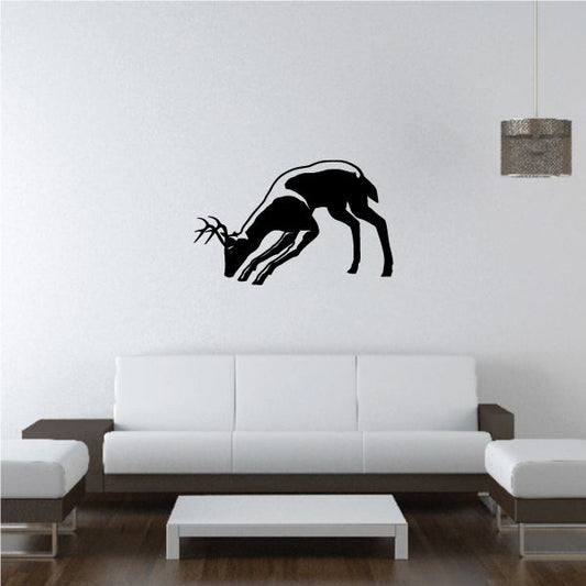 Image of Graceful Deer Buck Grazing Decal