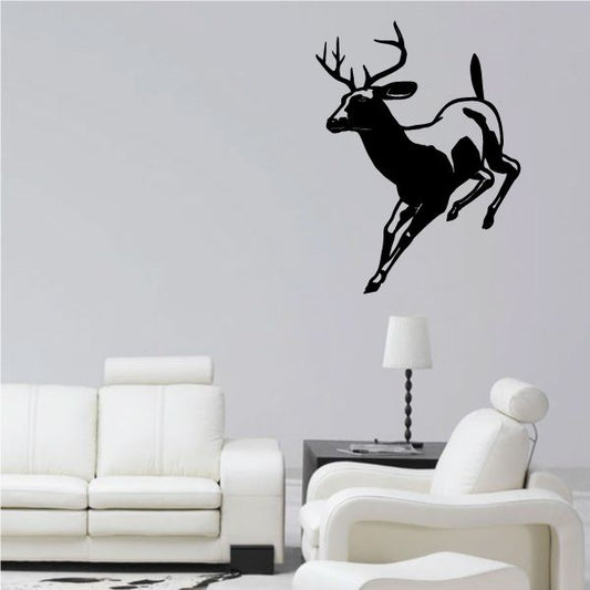 Image of Graceful Deer Buck Running Decal