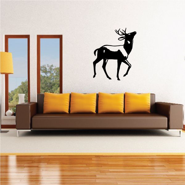 Image of Graceful Deer Buck Walking Up Decal