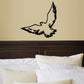 Hawk wall decal with wings spread in black