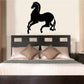 Black horse silhouette decal for wall, rearing on hind legs
