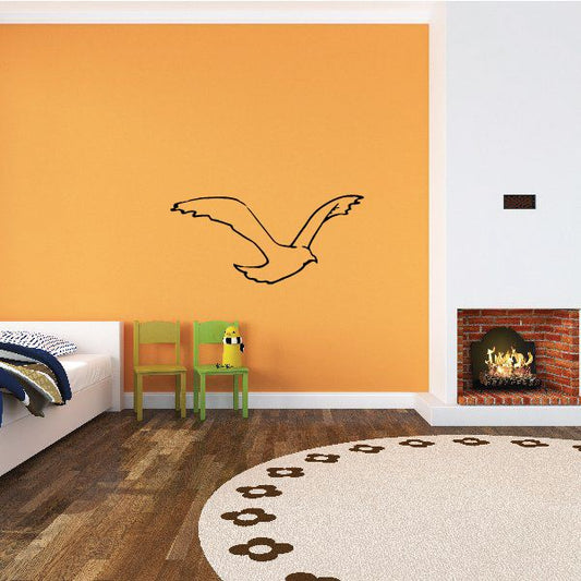 Image of Graceful Shore Bird Flying Decal