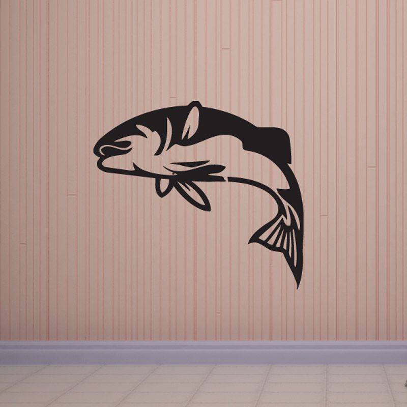 Image of Graceful Swimming Bass Fish Decal