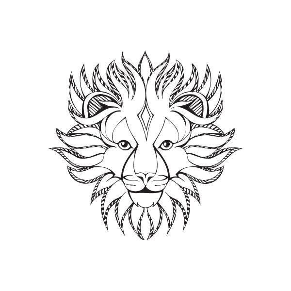 Image of Leo Flower Lion Decal