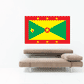 Granada flag rectangle sticker: red border, green/yellow field with stars
