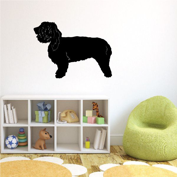 Black standing dog decal silhouette