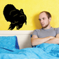 Turkey decal featuring a black silhouette of a turkey head and feathers