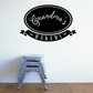 Grandma's Bakery wall decal with black oval badge and white 'Grandma' + 'BAKERY' text