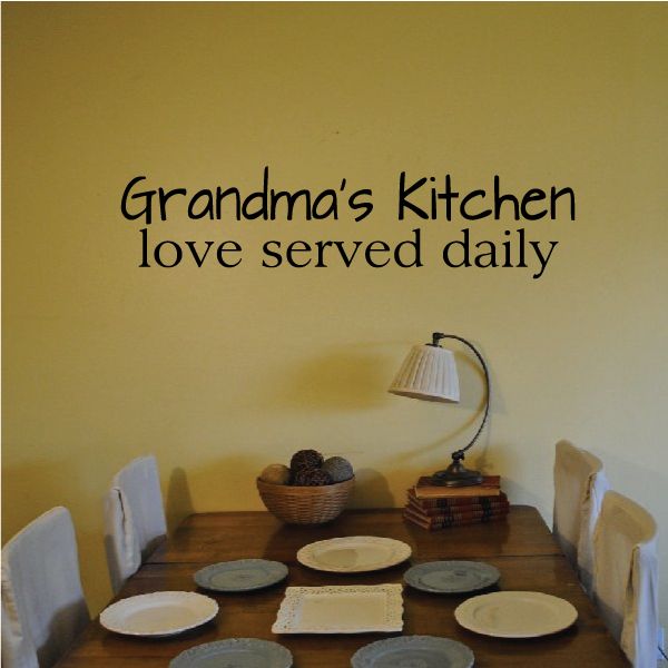 Image of Grandma's Kitchen Wall Decal 