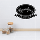 Black oval bakery wall decal with cursive “Grandpa’s” and banner “BAKERY”