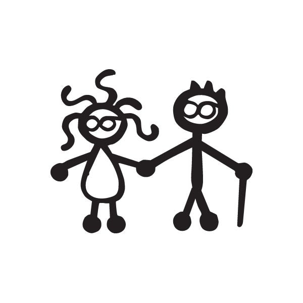 Image of Grandparents Holding Hands Decal