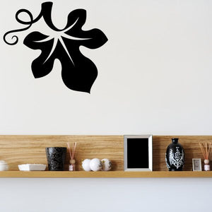 Grape leaf decal with black leaf silhouette