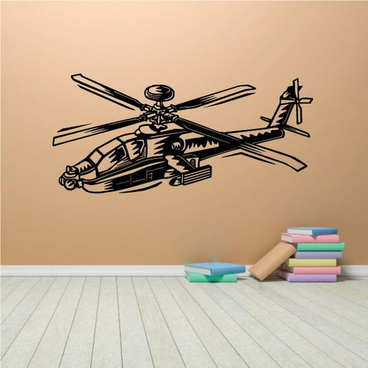 Image of Graphic Apache Helicopter Decal