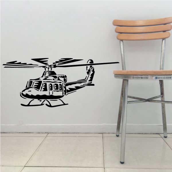 Image of Graphic Huey Helicopter Decal