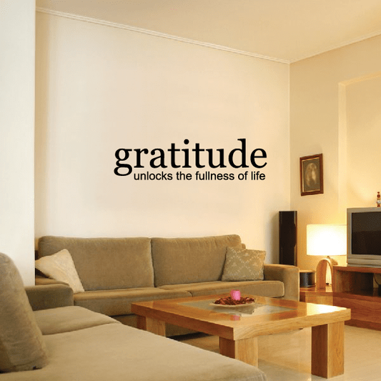 Image of Gratitude unlocks the fullness of life Decal