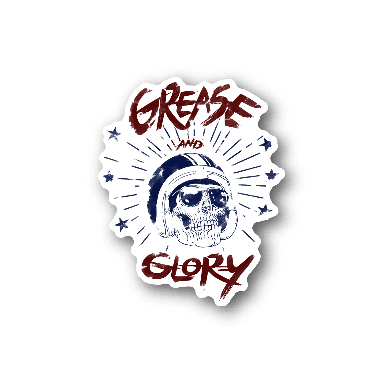 Image of Grease and Glory Motorcycle Sticker