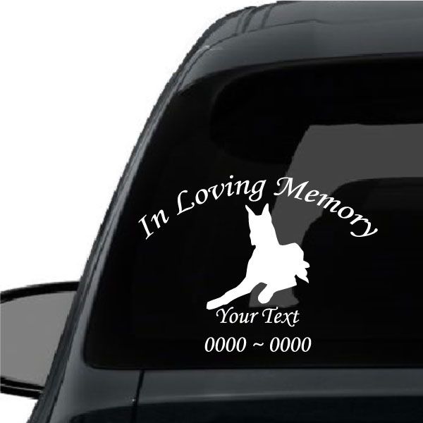 Image of Great Dane Dog Custom In Loving Memory Decal