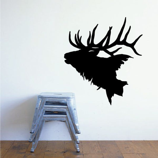 Image of Great Elk Head Profile Decal