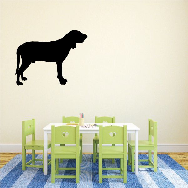 Black dog silhouette wall decal