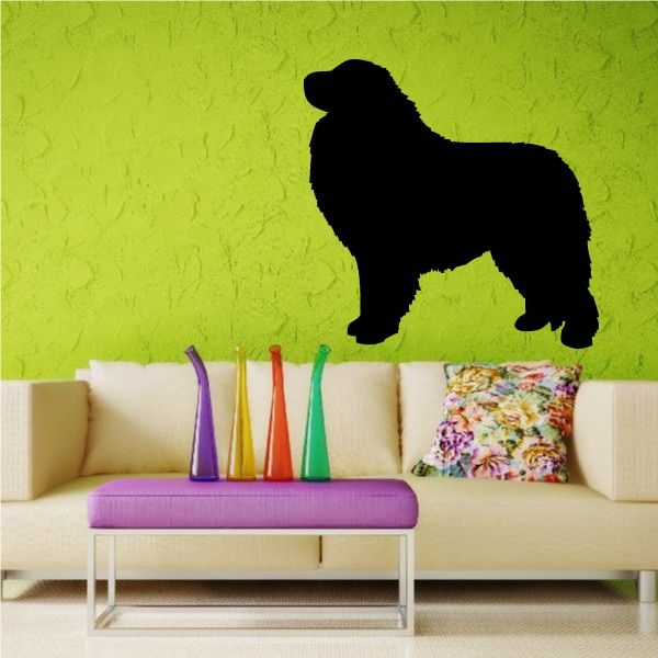 Great Pyrenees dog decal, black silhouette