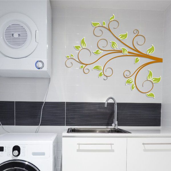 Image of Great Swirl Tree Branch Printed Die Cut Decal