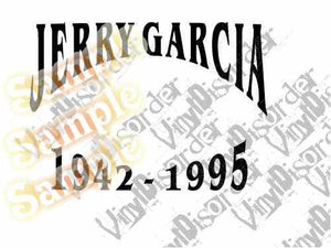 Grateful Dead decal with stylized lettering and 1972–1996 text