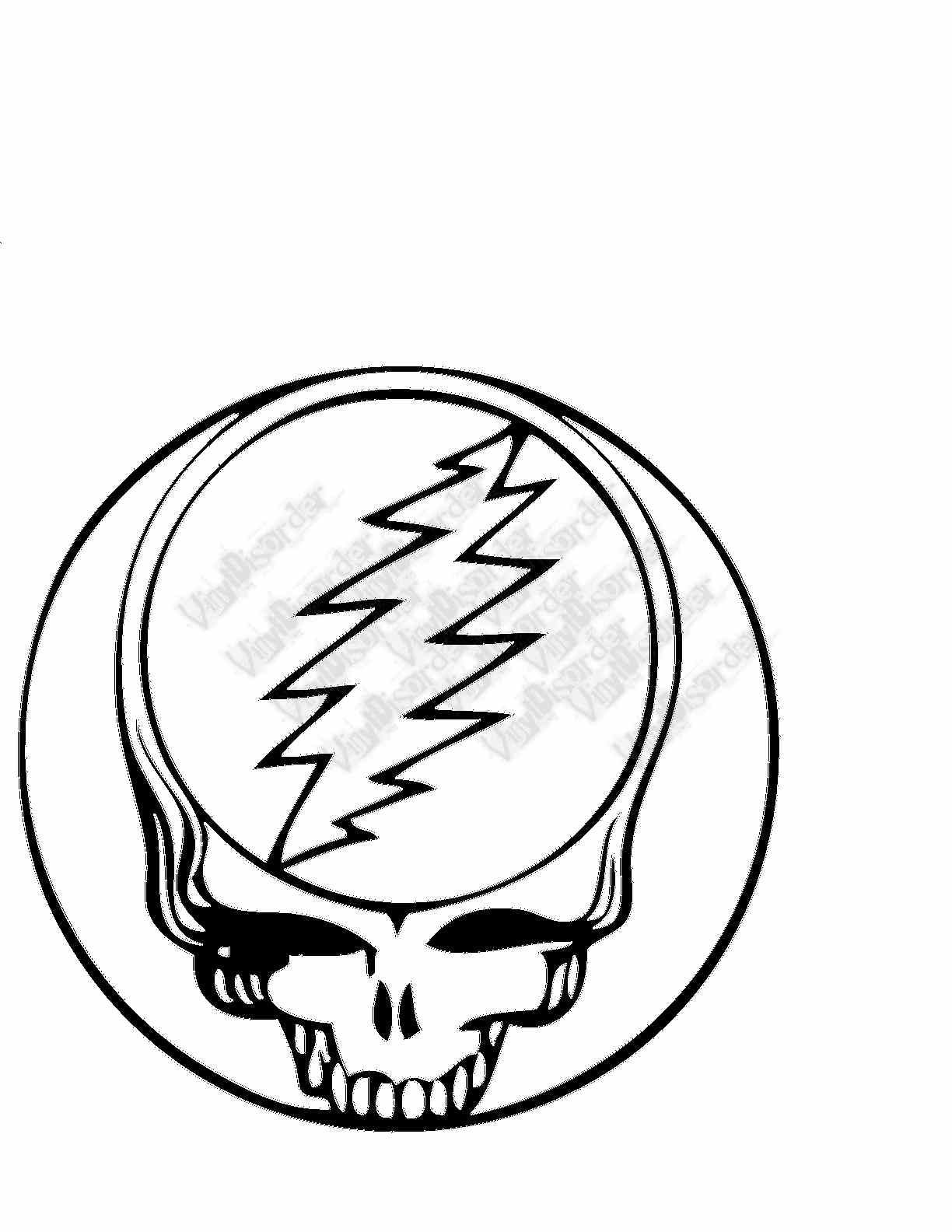 Image of Greatfuldead head Bolt Decal